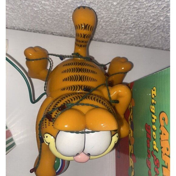Enesco Garfield Light-Up Holiday Stocking Hanger 1978 with box - Picture 3 of 9